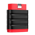Compact black and red Bluetooth Car Diagnostic Scanner OBD2 plug-in adaptor on a white background