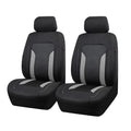 Black and grey Breathable Mesh Seat Covers front pair on a white background