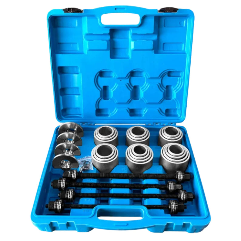 Bush Removal Tool Kit 28 piece press and pull sleeve set in a blue carry case colour option