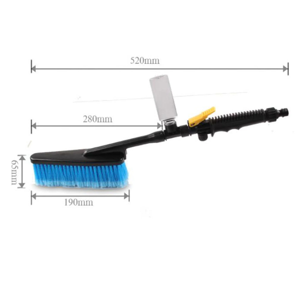 Full dimension diagram of the Car Foam Wash Brush showing 520mm total length, 280mm to the foam bottle, 190mm brush width and 65mm brush height