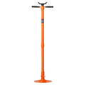 Orange Under-Hoist Support Stand with U-shaped saddle, telescopic steel column and round base