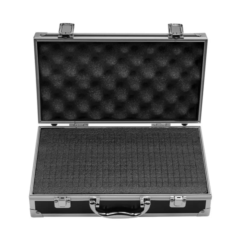 Rugged Aluminium Tool Case open to show the customisable foam interior, ready for tool storage