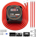 Dual Battery Isolator Kit with 12V 140A VSR, red battery cables, MIDI fuse holders, battery terminals and mounting screws