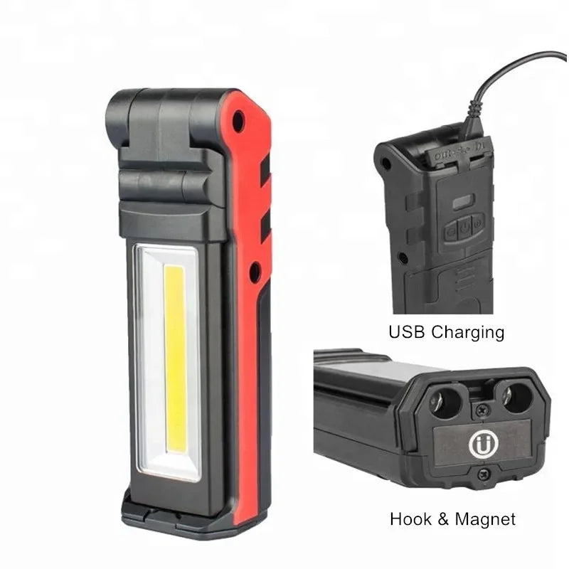 Rechargeable COB Work Light green accent handheld