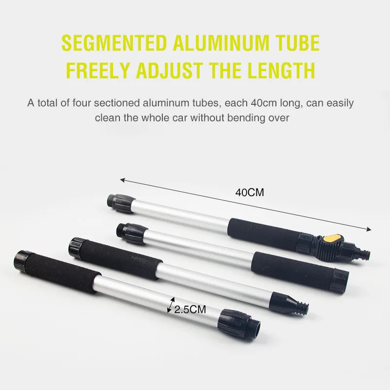 Ultra-Soft Detailing Brush segmented aluminium tube diagram showing each 40cm section can be freely adjusted