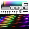 Symphony Ambient Lighting Suite LED strips, main and sub controllers, door lamps and footwell lights glowing multicolour