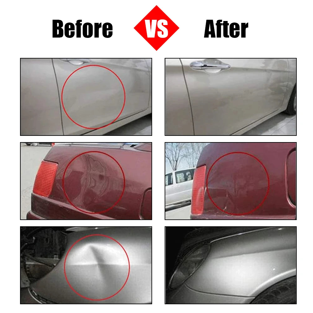 Car Dent Repair Before and After Comparison Showing Smooth Panel Results
