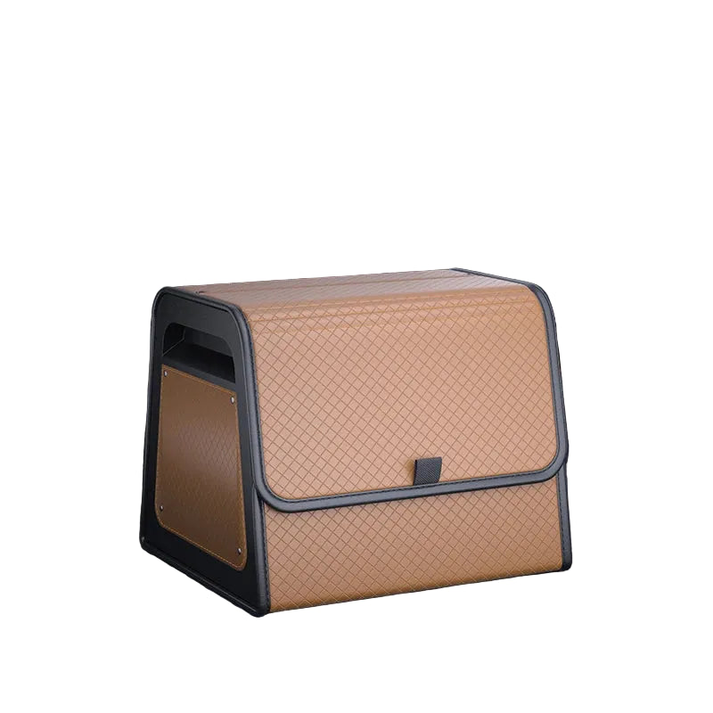 Tan Magnetic Leather Boot Organiser in caramel tone, shown on a white background