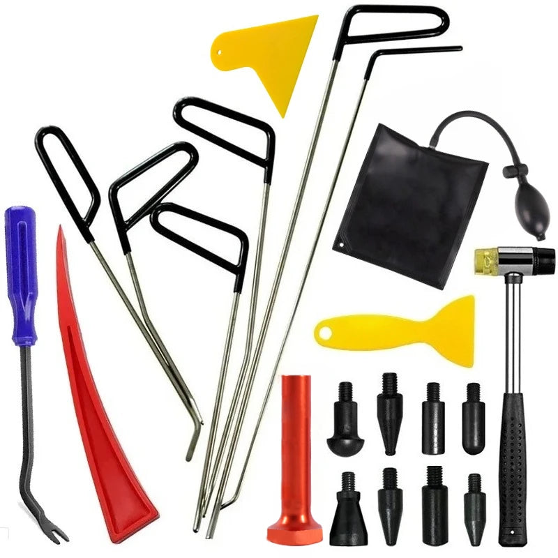 Car Dent Repair Kit complete 21-piece paintless dent repair tool set on a white background