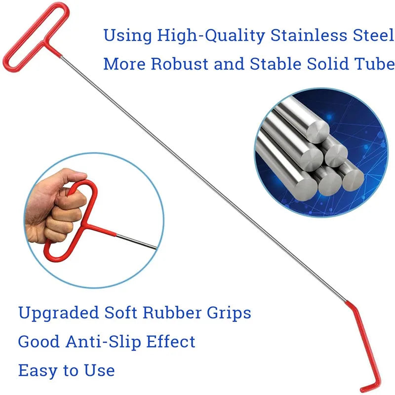 Car Door Trim Removal Kit pry bar made from high-quality stainless steel with anti-slip rubber grip