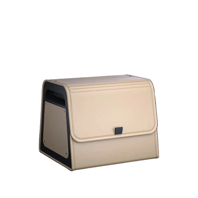 Beige Magnetic Leather Boot Organiser in cream tone, shown on a white background