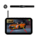 Solar Wireless Reversing Camera licence plate bar camera with 1080P wireless monitor showing parking guidelines