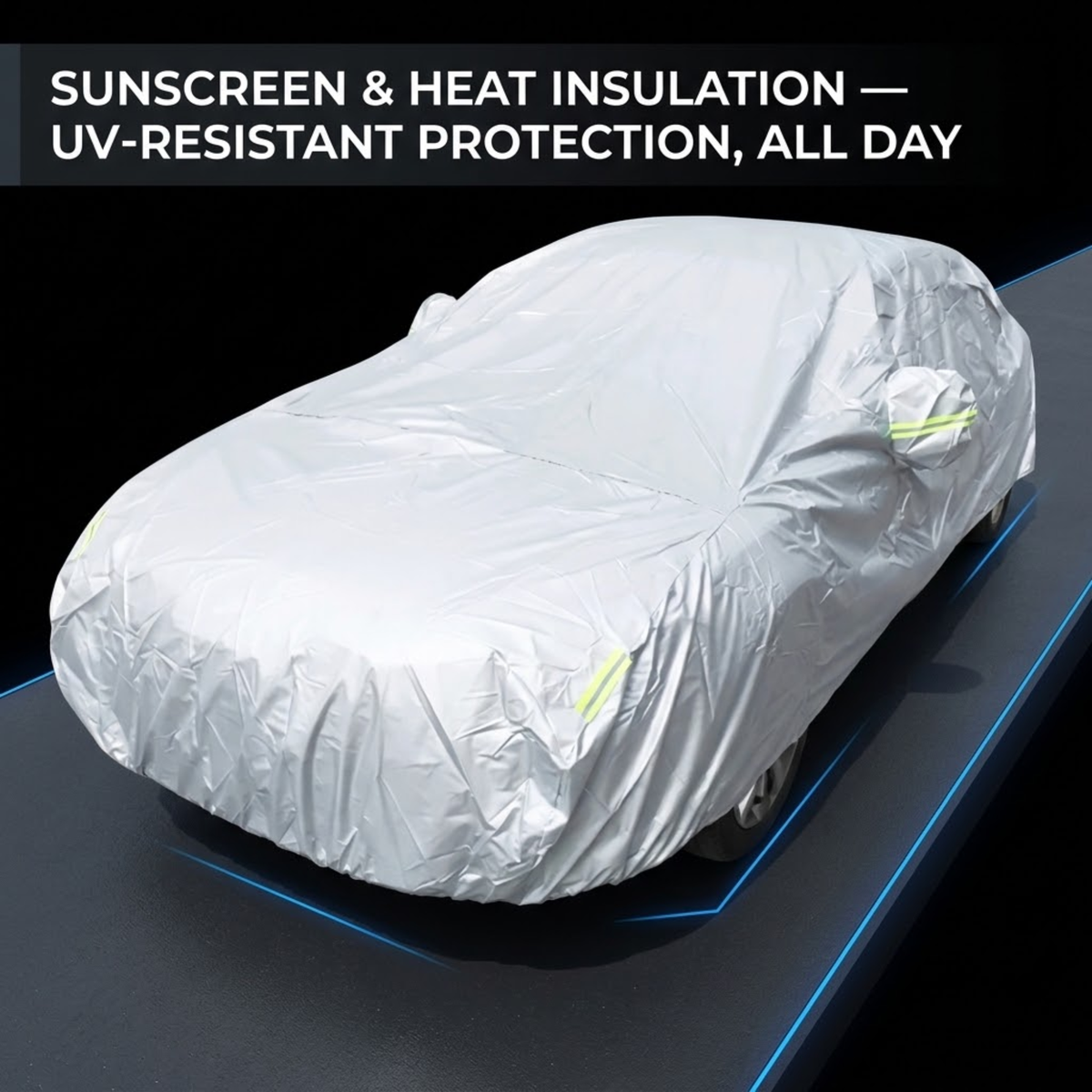 All-Weather Vehicle Cover sunscreen and heat insulation providing UV-resistant protection