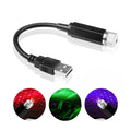 Tri-Colour Star Projector Set USB LED car roof night light with red, green and purple projection demo
