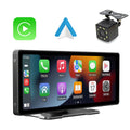 10.26 Inch Wireless CarPlay and Android Auto Mirror Monitor with rear camera and touchscreen display on a white background