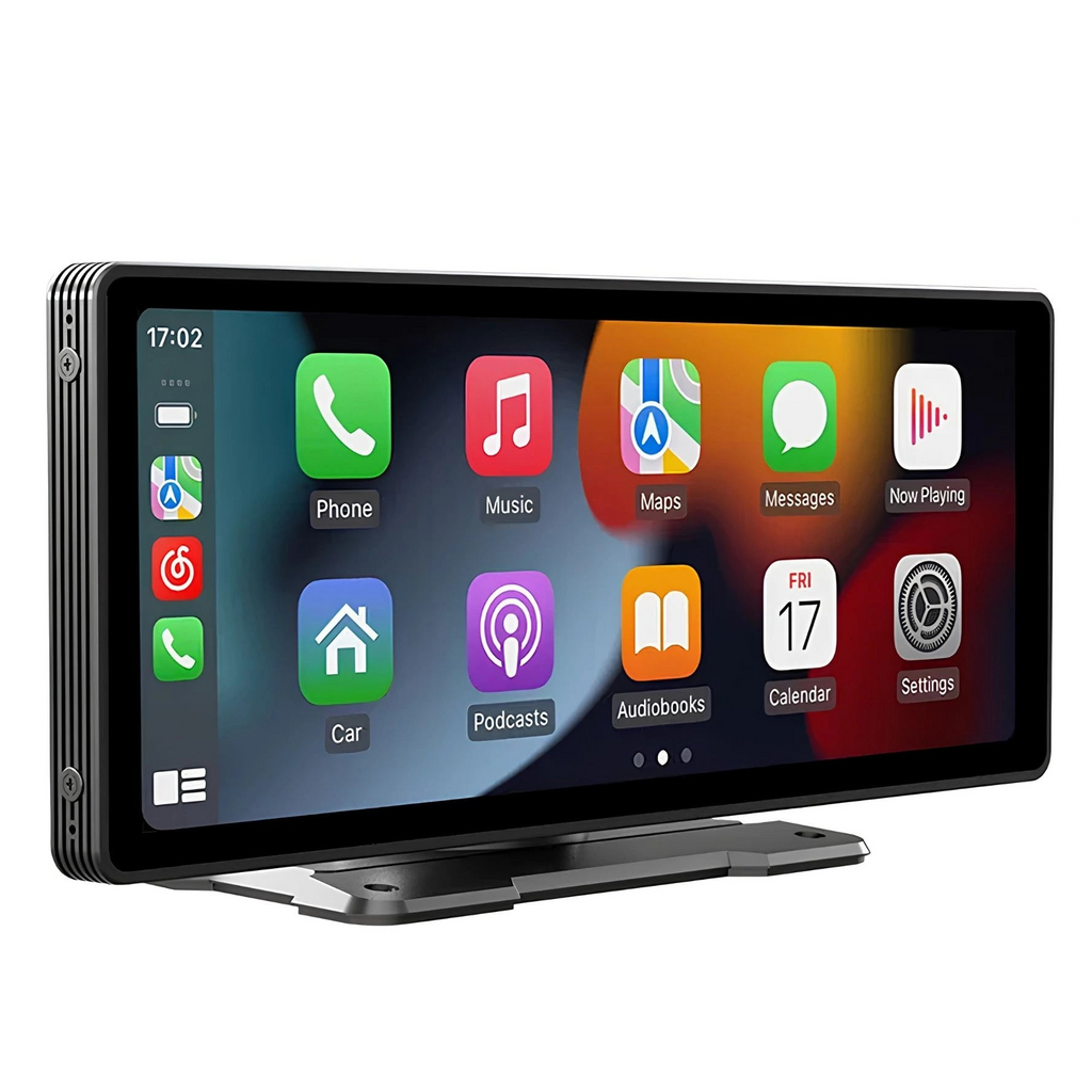 10.26 Inch Wireless CarPlay and Android Auto Mirror Monitor displaying the Apple CarPlay home screen on a white background