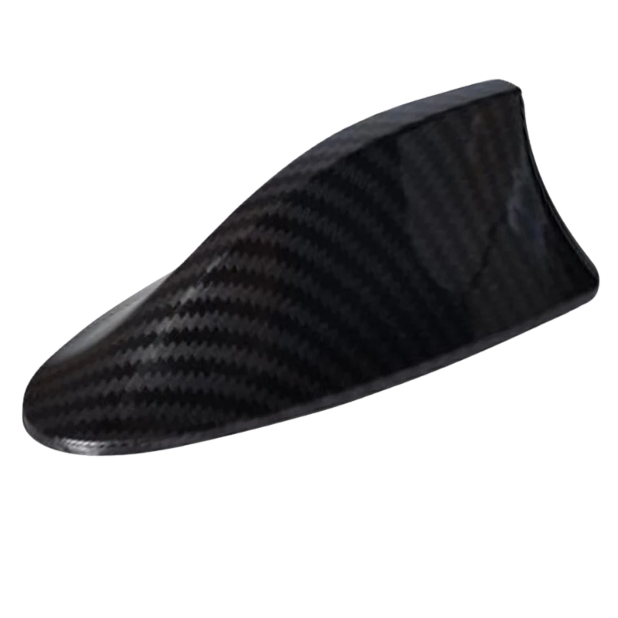 Carbon fibre finish Shark Fin Antenna Cover on clean white background