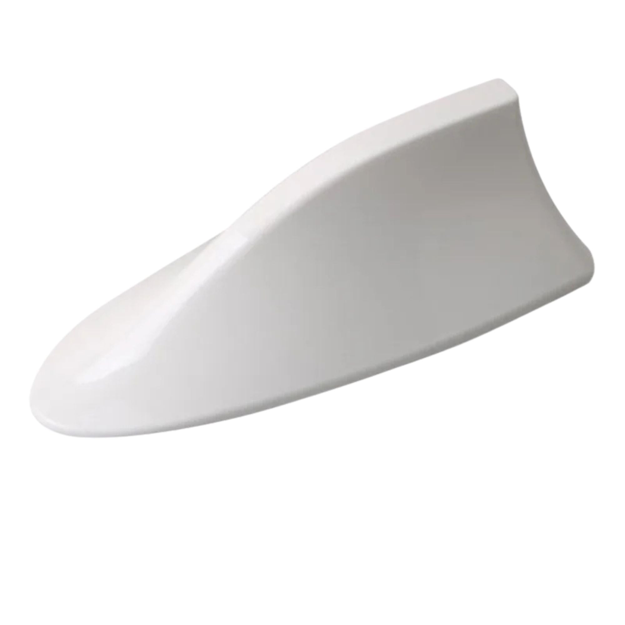White Shark Fin Antenna Cover on clean white background