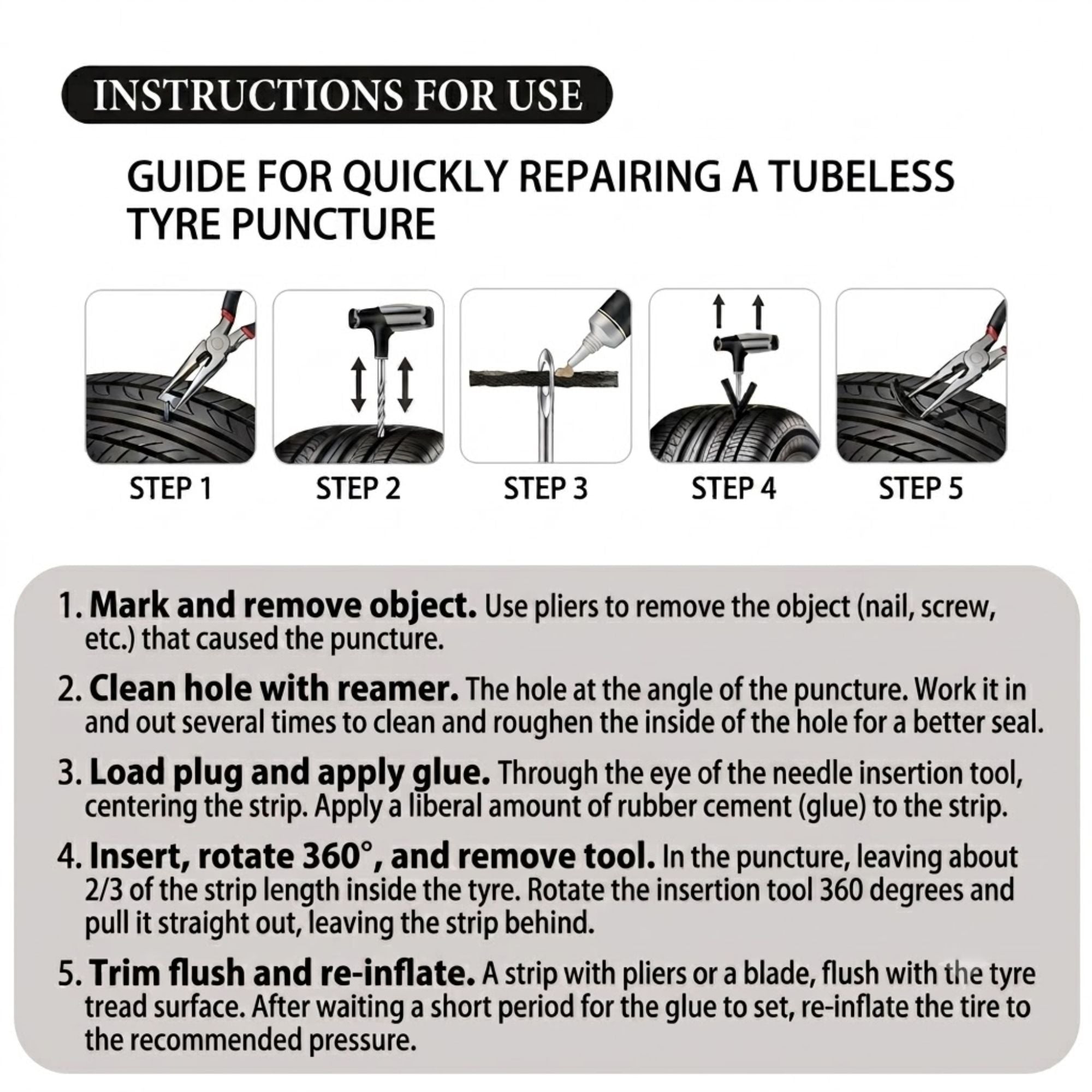 Heavy-Duty Tyre Repair Kit
