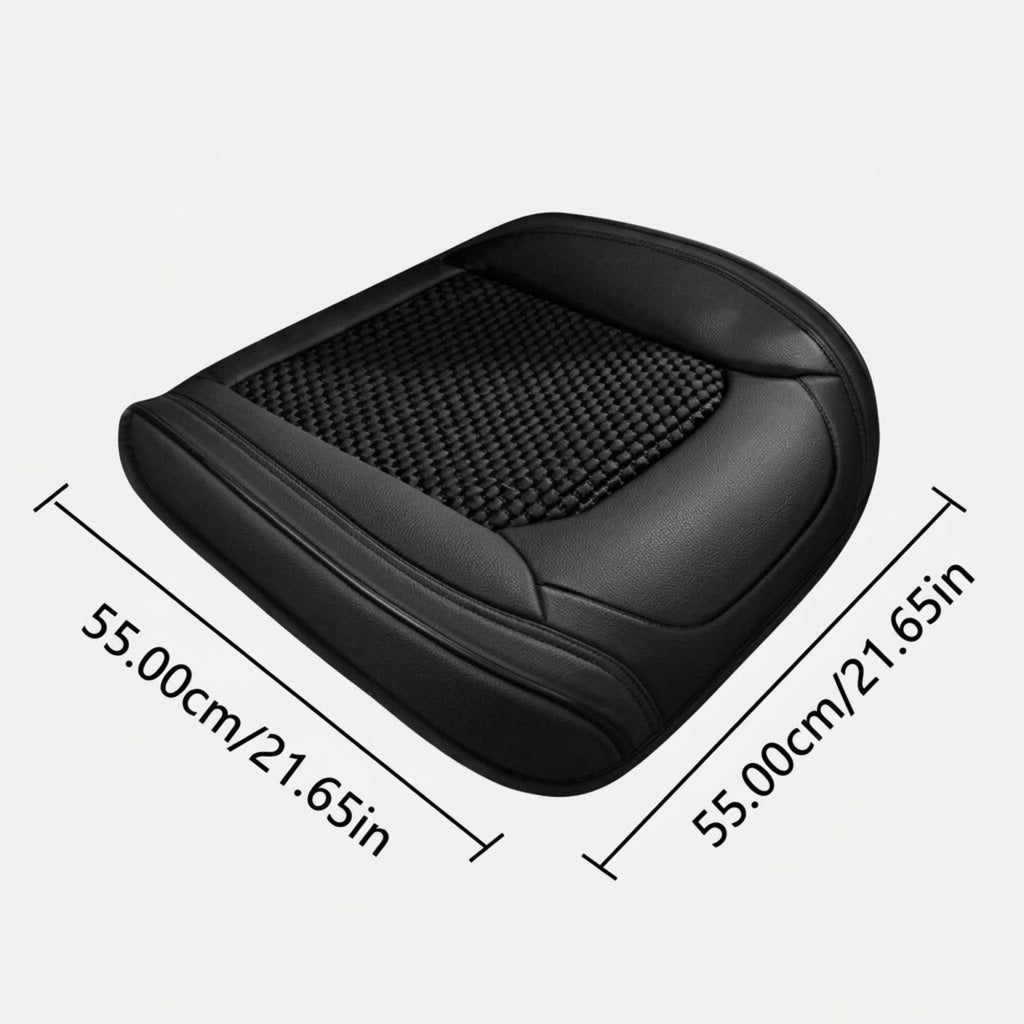 Ice silk seat cover cushion with dimensions labelled 55cm by 55cm on a white background